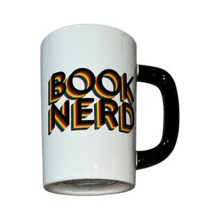 Out Of Print "Book Nerd" Rainbow Heart Pride Mug 15 Oz